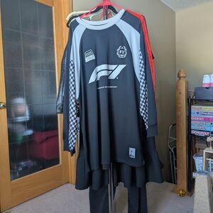 🩶Black and Gray F1 Racing Shirt 1x/2x